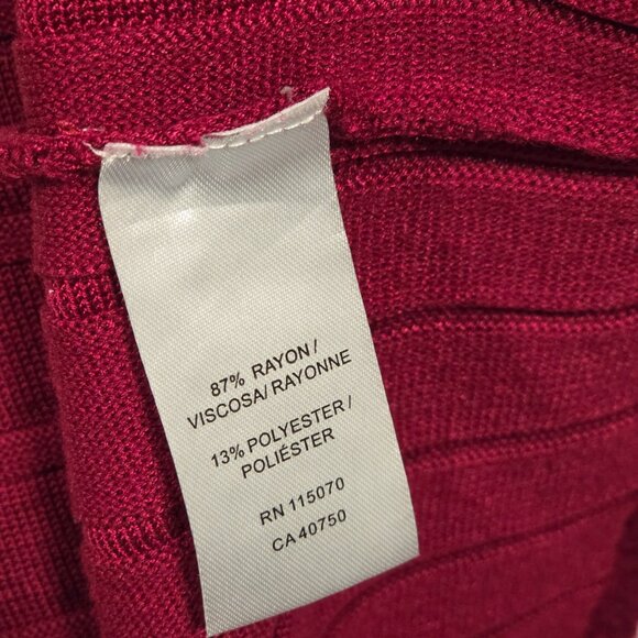 Nina Leonard Balloon Sleeve Pleated Midi Sweater Dress - Picture 4 of 5